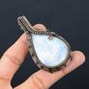 Moonstone Gemstone Pure Copper Wire Wrapped Handmade Pendant Jewelry