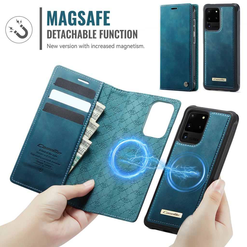For Samsung Galaxy S20 Ultra Case CASEME C49 Compatible with MagSafe RFID Blocking Detachable Wallet Leather Phone Cover