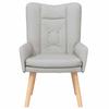 Armchair Cloud Gray Fabric and Plywood