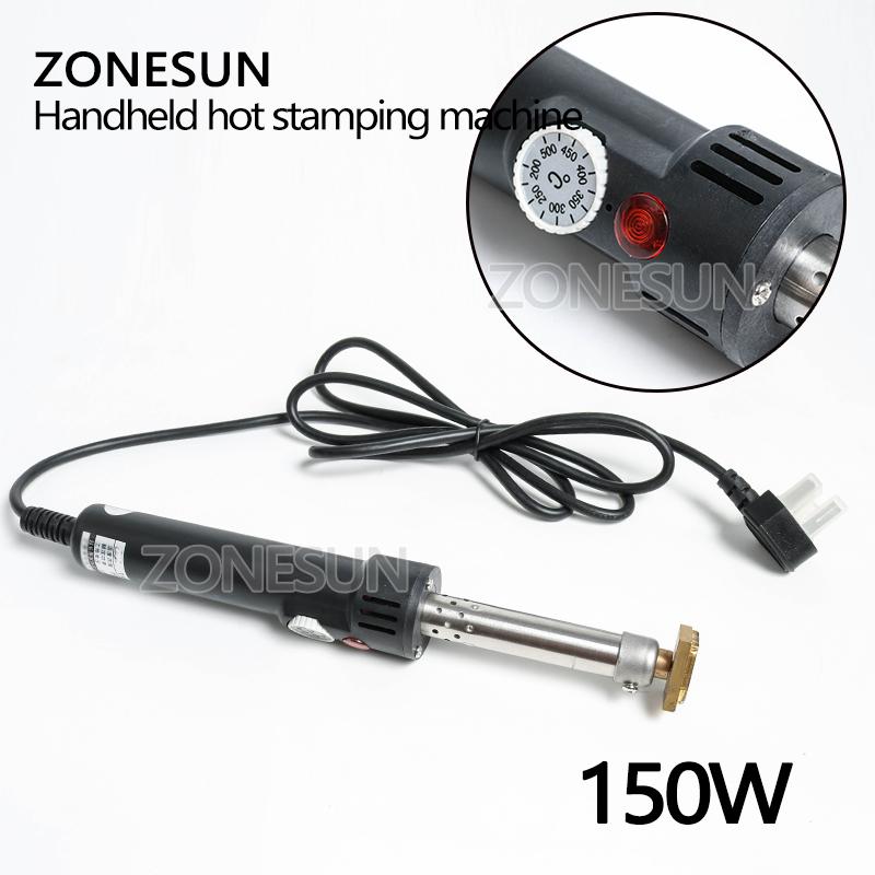 ZONESUN Машина для тиснения кожи паяльник Клеймо для выжигания по коже с пользовательским клеймом кожа торт десерт логотип ручной тиснитель