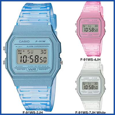 Casio F-91WS Унисекс Кварцевые Наручные Часы F-91WS-7JH F-91WS-2JH F-91WS-4JH Подарок Повседневные Бизнес Спорт Студент