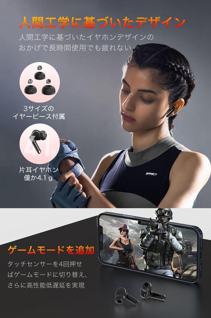 Bluetooth Wireless Earbuds [Cutting-Edge Bluetooth 5.4 & ENC Noise Cancelling + DNS Technology] with LED Display, 60 Hours of Continuous Playback,