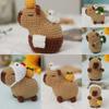 Handmade Crochet Stuffed Animal Kit with Crochet Hooks Yarn Set Kit Cute Capybara DIY Crochet Kit