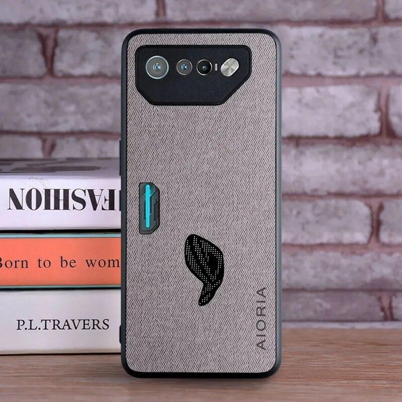 Чехол для Asus Rog Phone 8 7 6, роскошный текстильный кожаный мягкий чехол для телефона asus rog phone 7, чехол capa