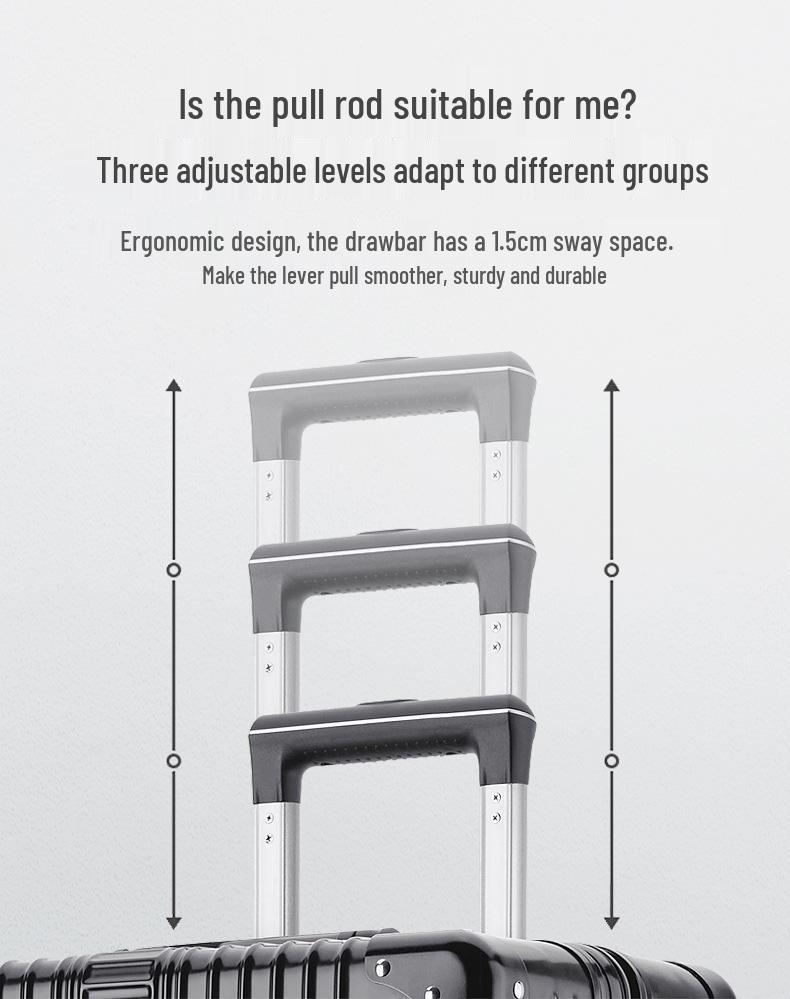 Чемодан с алюминиевой рамой и универсальными колесами: Варианты ручной клади 20", 24", 26" и 28" для студентов и путешественников