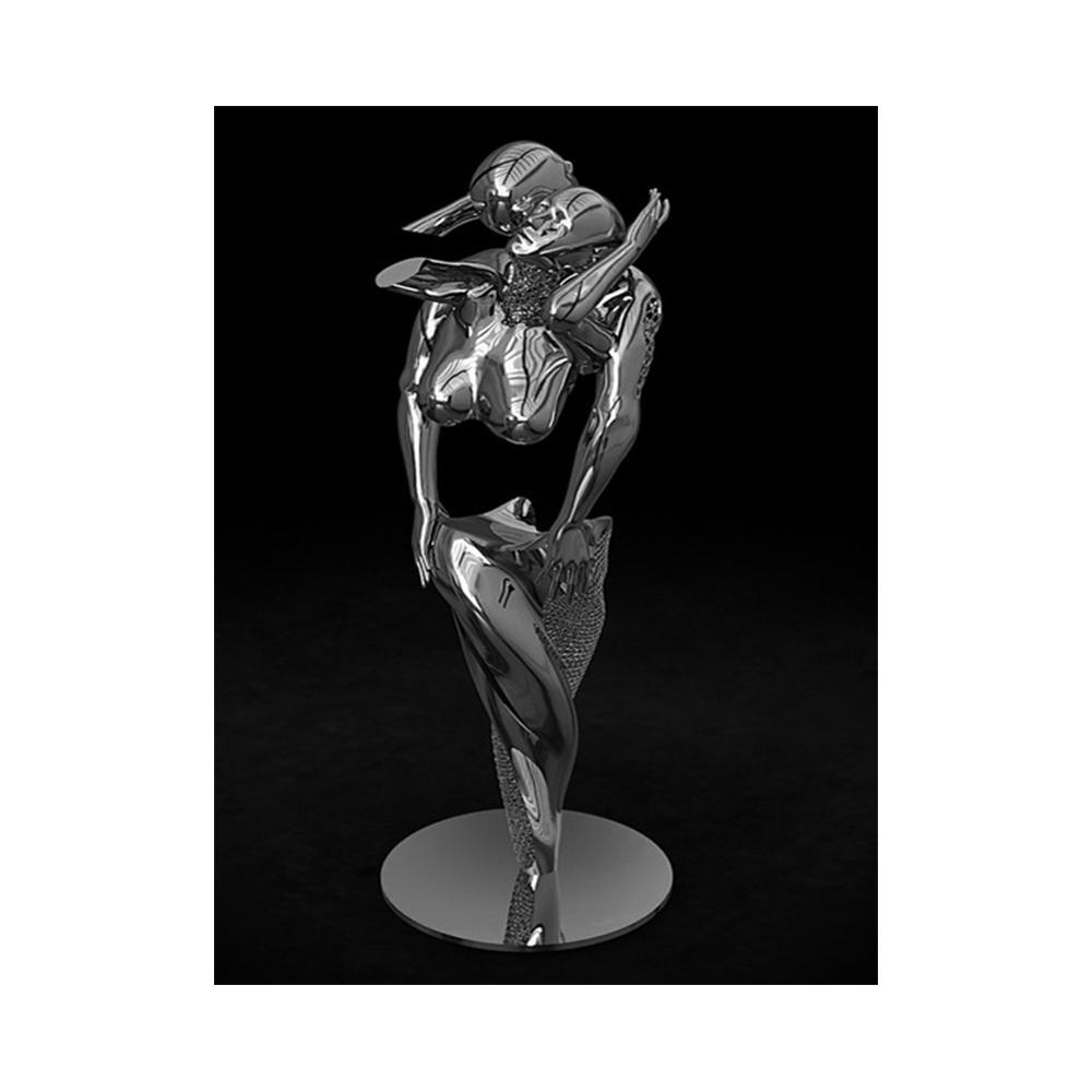 Абстрактная металлическая фигура, скульптура, настенный художественный постер, современный минималистский поцелуй, статуя, фреска, украшение комнаты, холст, живопись, Куадрос