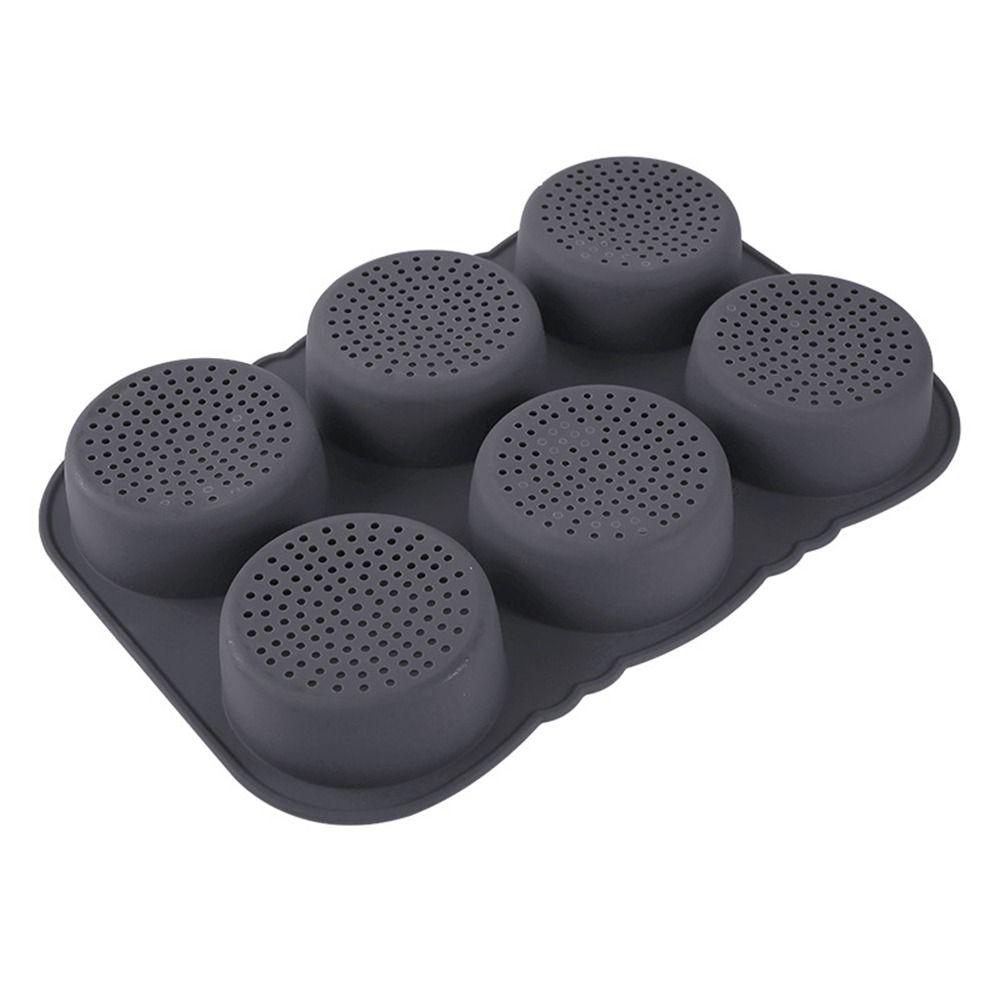 Non-stick Hamburger Bun Mold Silicone Baking Tray Heat Resistant Bread Loaf Pan Sandwich