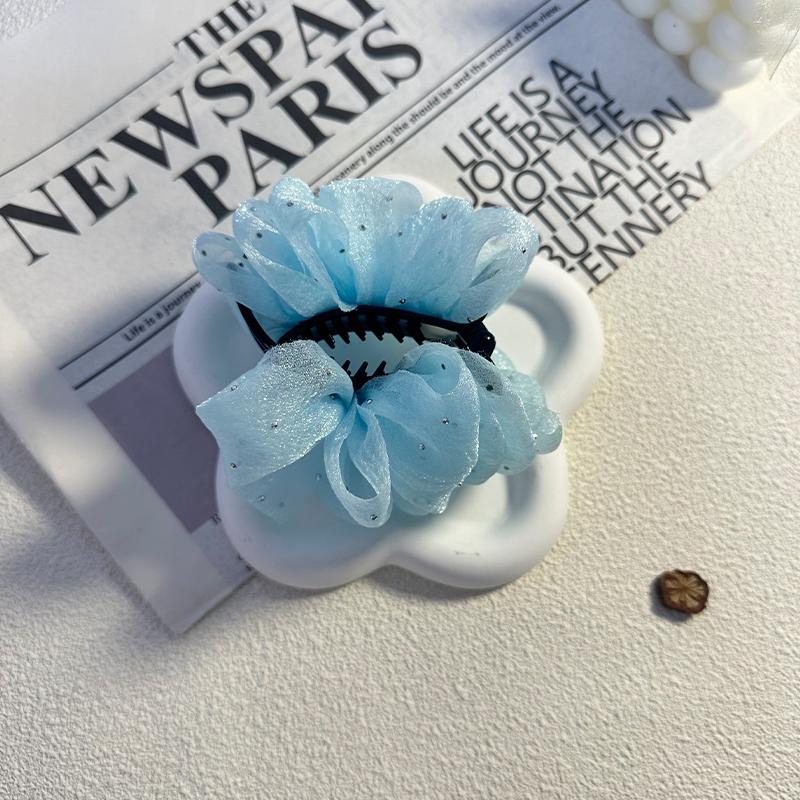 Элегантный темперамент сетка пузырь заколка для волос для женщины простота пучок акула клипса модная девушка заколка для хвостика коготь для волос