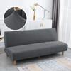 New Solid Color Sofa Bed Cover Elastic Armless Couch Cover Spandex Jacquard Non-slip Slipcovers Washable Sofa Protector For Home