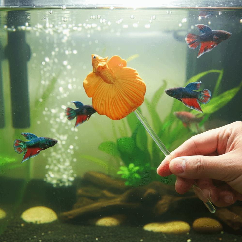 Colorful Betta Training Wand Fish Shaped Fish Training Stick Fish Tanks Accessories