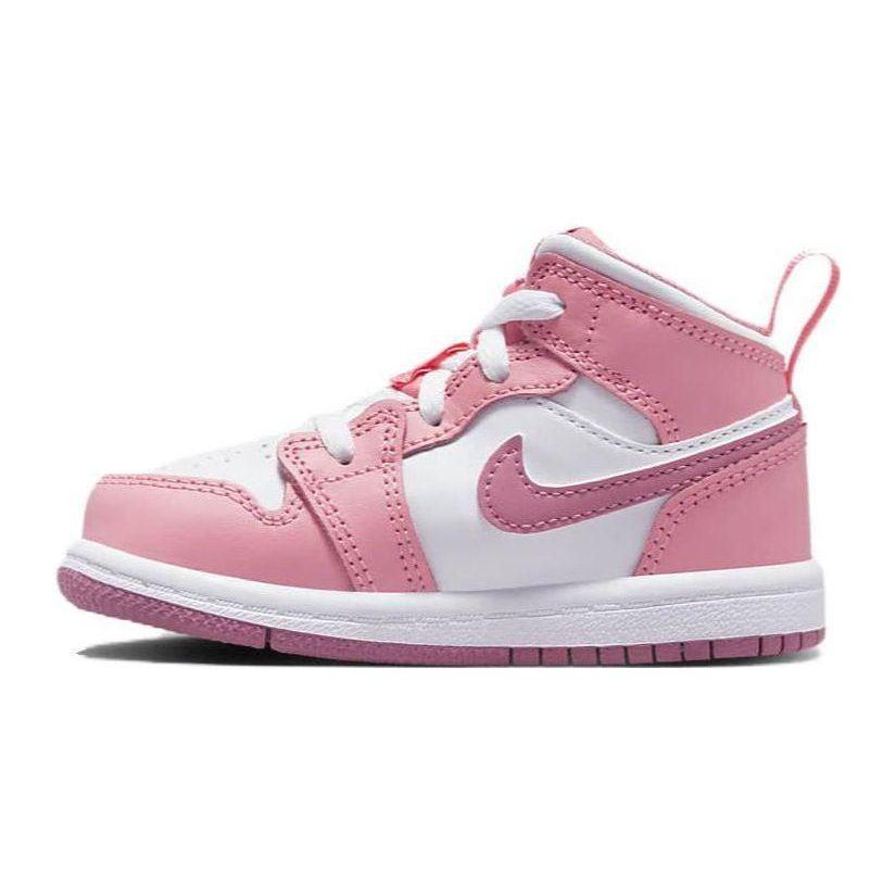 Air Jordan 1 Mid TD Valentines Day 2023 Baby Sneakers Pink Coral-Chalk Desert-Berry DQ8425-616