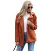 Plush Jacket, Lapel, Loose Fit, Woolen Sweater, Women's Casual Jacket