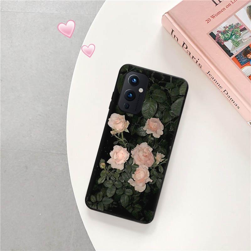 Для OnePlus 9 Pro 8 5G 7 9R 7T 8T Z Daisy Sunflower Черный матовый чехол из ТПУ с росписью чехол для телефона OnePlus Nord 2 CE N10 N100 N200