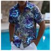 2026 Men's Floral Short Sleeve Summer Hawaiian Vacation Loose Casual Top Short Sleeve Shirt
