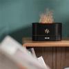 Aroma Diffuser Air Humidifier Ultrasonic Cool Mist Maker Fogger LED Essential Oil Flame Lamp Black
