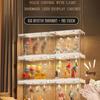Display Cabinet Storage Box with Led Light Christmas Imitation Acrylic Transparent Ornaments Model Toy Display Cases
