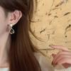 Винтажные серьги с камнем тигровый глаз цвета карамели по реакции Майяра, женские, легкая роскошь, нишевые, с высоким темпераментом, уникальные и красивые серьги