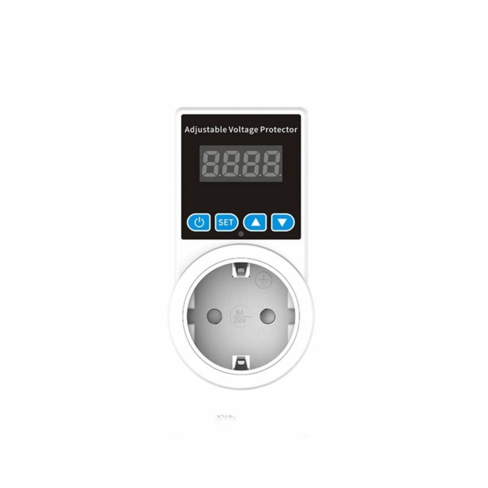 EU/UK Plug Automatic Voltage Protector Socket Over-Voltage Protection Controller Refrigerator
