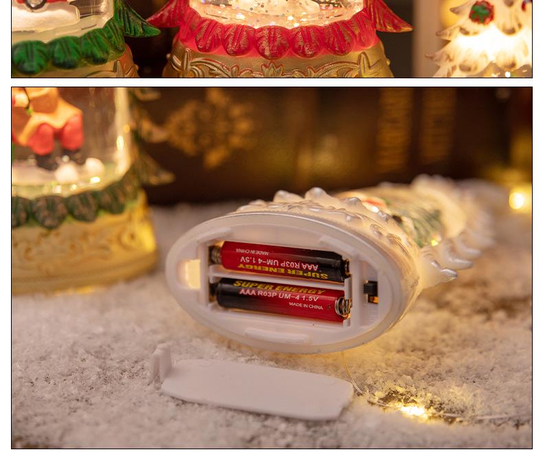 Рождественская елка Светящийся хрустальный шар Украшение – Настольный светящийся ночник с эффектом снегопада