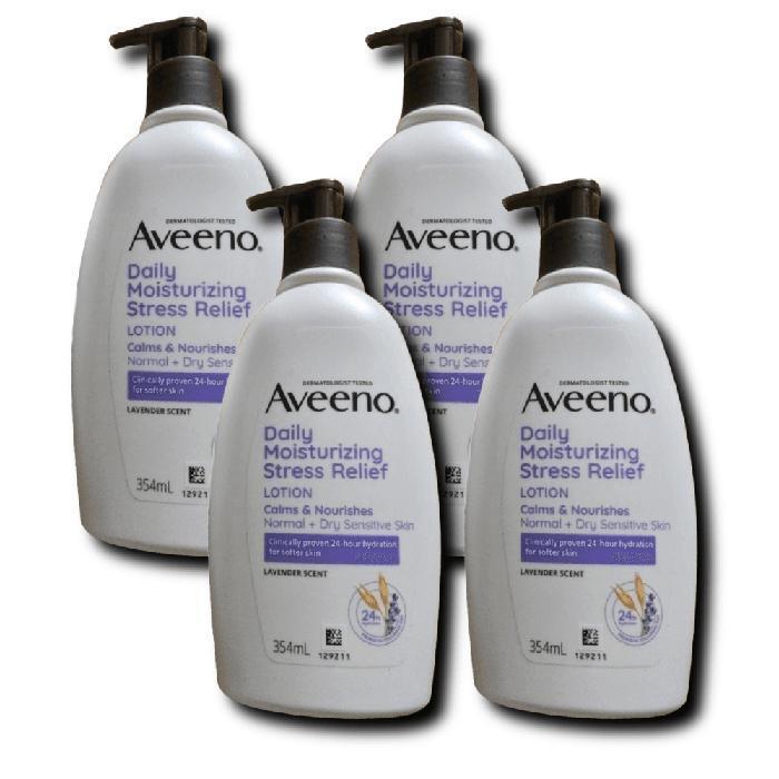 Aveeno Ежедневный увлажняющий лосьон для снятия стресса 354 мл x 4 (41940523)