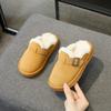 Меховые тапочки с обтянутыми пальцами для девочек 2024 года, детская осенне-зимняя новая удобная повседневная домашняя утепленная зимняя обувь для мальчиков в корейском стиле