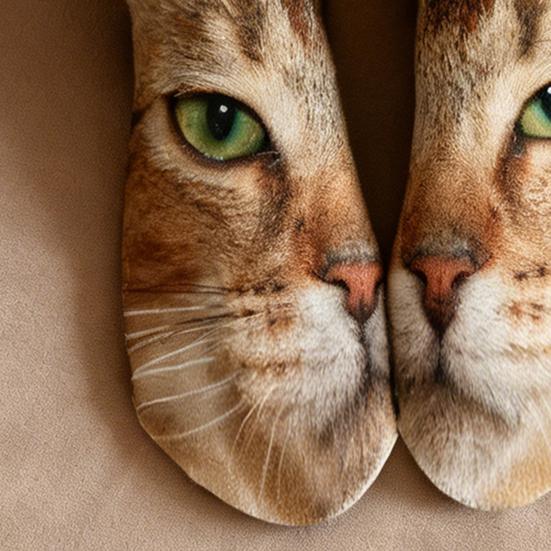 Realistic Cat Face Socks 3D Cat Print Animal Socks Breathable Funny Casual Socks Gag Gifts for Cat Lovers Men Women