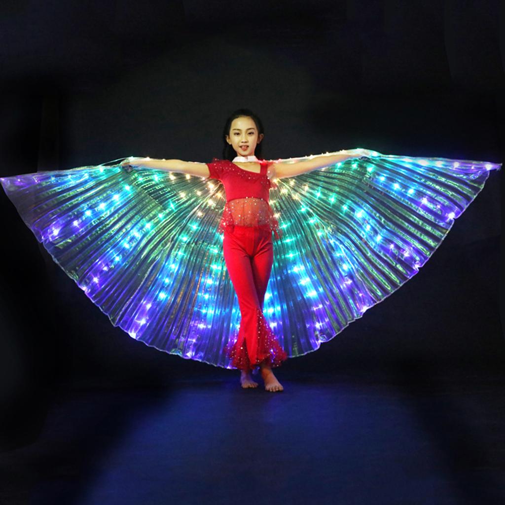Women Stage Performance Belly Dance Isis Wings Accessories Led Isis Wings Costume Butterfly Wings For Adult Kids Carnival Stage