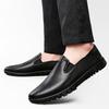 Leather Shoes for Men Slip On Fashion Casual Driving Flats Moccasins Man Party Loafers Outdoor Male Cow Leather Dress Shoes Men