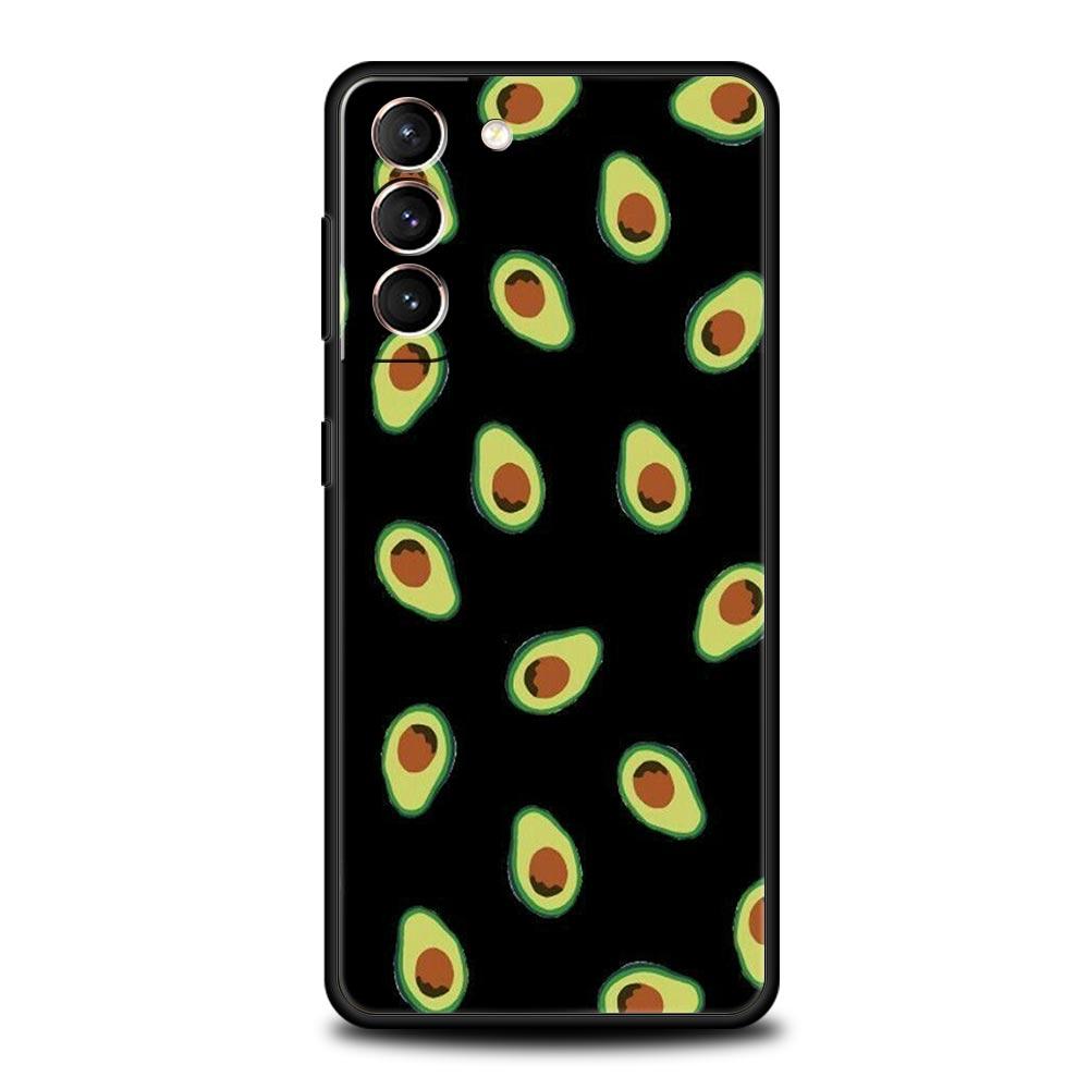 Cute Avocado Phone Case Cover for Samsung Galaxy S26 S25 S24 S23 S22 S20 S21 FE Ultra S25 Edge Plus 5G Soft TPU Shell Fundas Bag
