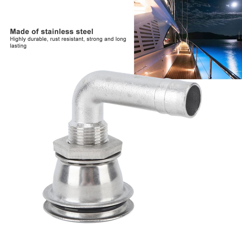 Вентиляция топливного бака морского судна через корпус, вентиляционное отверстие топливного бака из нержавеющей стали 90 градусов для яхт, кораблей, аксессуары 5/8 дюйма