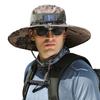 Мужская рыбацкая шляпа с солнечным вентилятором, ветрозащитный ремешок, большие поля, полая сетка, зарядка через USB, защита от ультрафиолета и солнечного света, отличная воздухопроницаемость на открытом воздухе