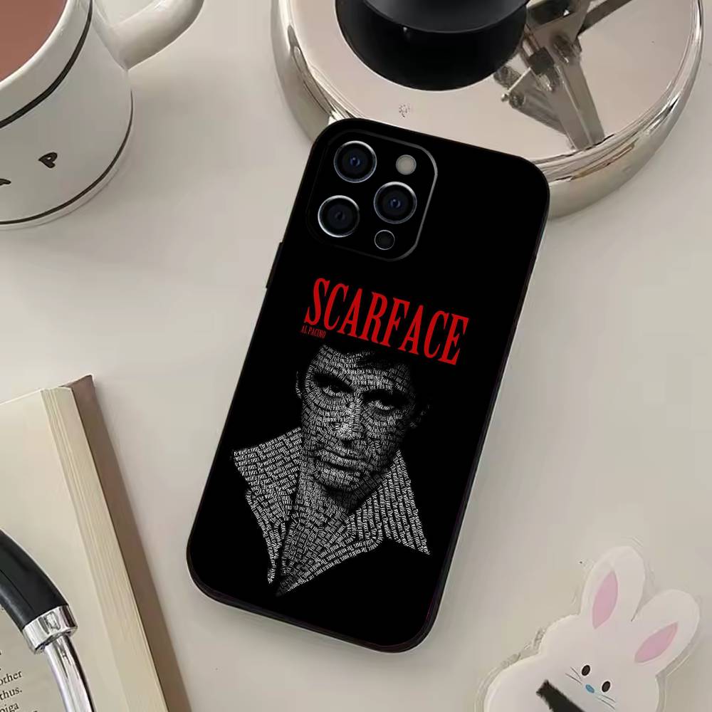The World Is Yours S-Scarfaces Phone Case For iPhone 17,16,15,14,13,12,11 Plus,Pro Max,XS,Soft Silicone Black Cover