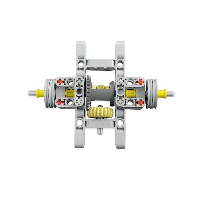 MOC Technical Differential Construction Bricks Mechanical Playthings High-Tech Part Differential Gears Works With featuring 6573 62821 65414