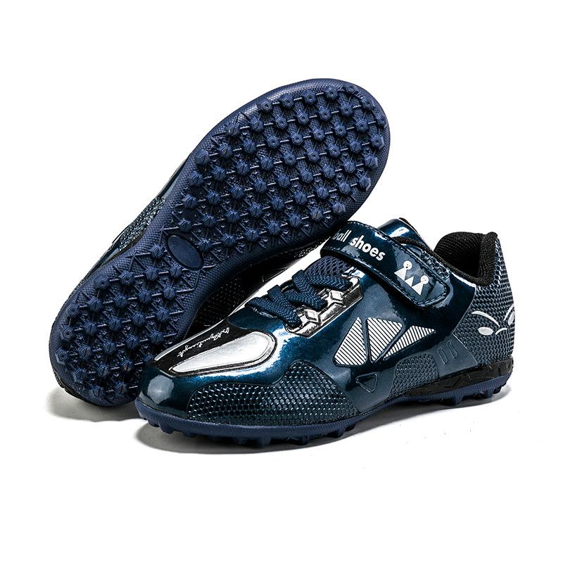 Весенне-осенние новые детские футбольные бутсы для мальчиков и девочек, спортивная обувь для тренировок на траве, кроссовки для бега со сломанными ногтями на липучке
