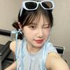 Ретро Синие Квадратные Солнцезащитные Очки Dopamine Wind Женские Для Круглого Лица Фото Солнцезащитные Очки Продвинутый Стиль