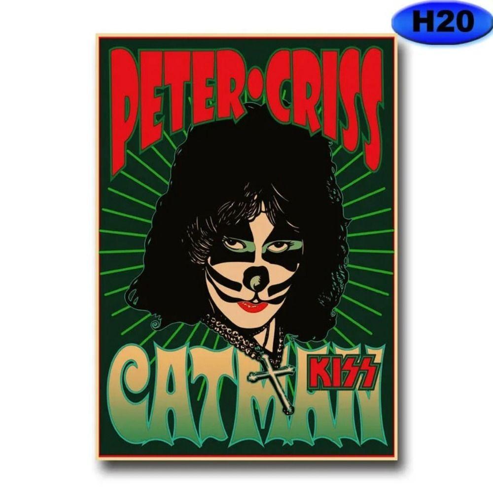 Винтажная жестяная вывеска группы KISS Хэви-метал Декор для музыкальной комнаты