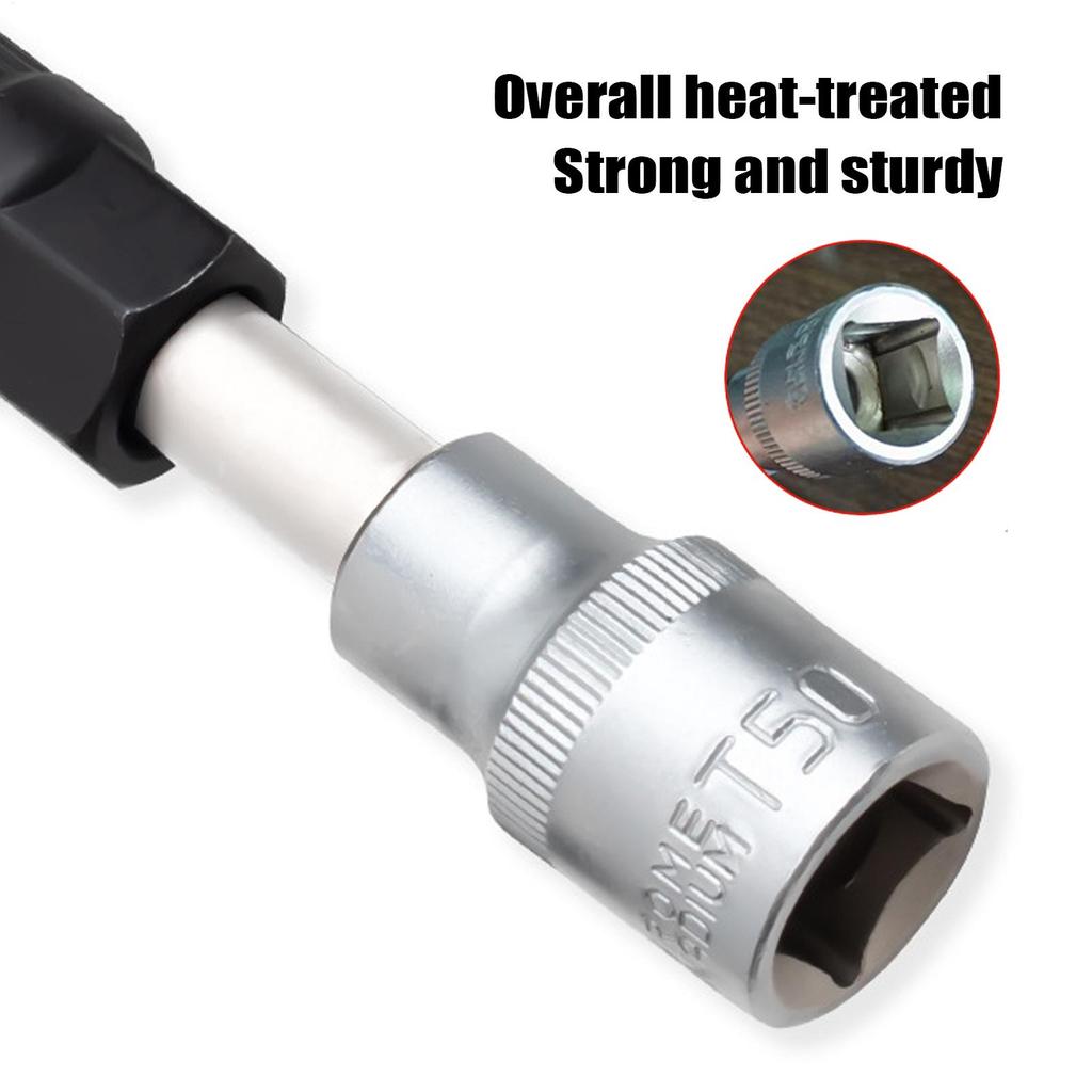 M10 T50 Alternator Pulley Socket Bit 33 Teeth Alternator Pulley Center Bolt Remover Socket Wrench Tool Automotive Accessories