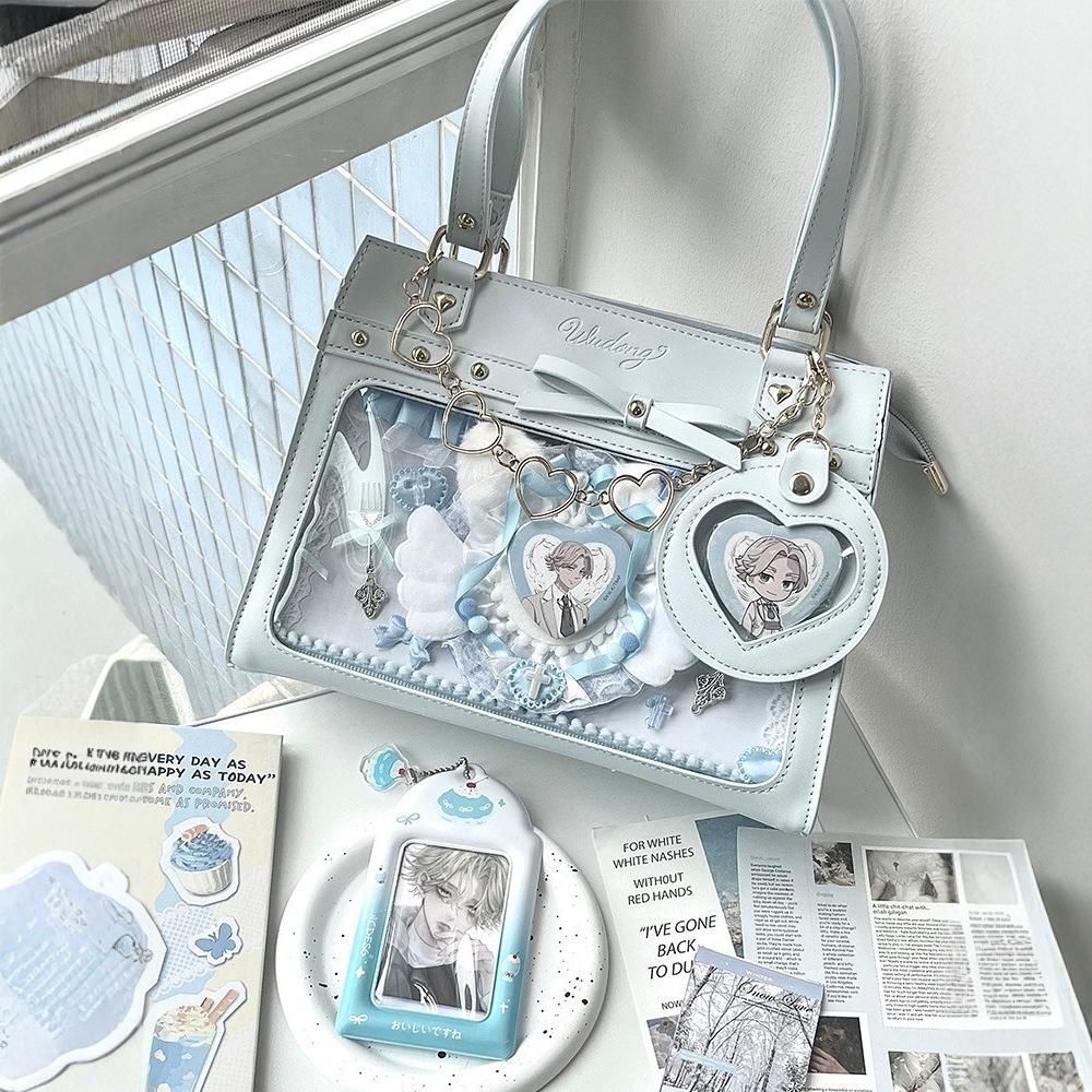 Магазин Wudong Оригинальная Повседневная Универсальная Прозрачная Сумка Кроссбоди Сумка-Болевая Сумка с Значками Второго Измерения Девушка [Текущий Ветер Возвращает Снег]