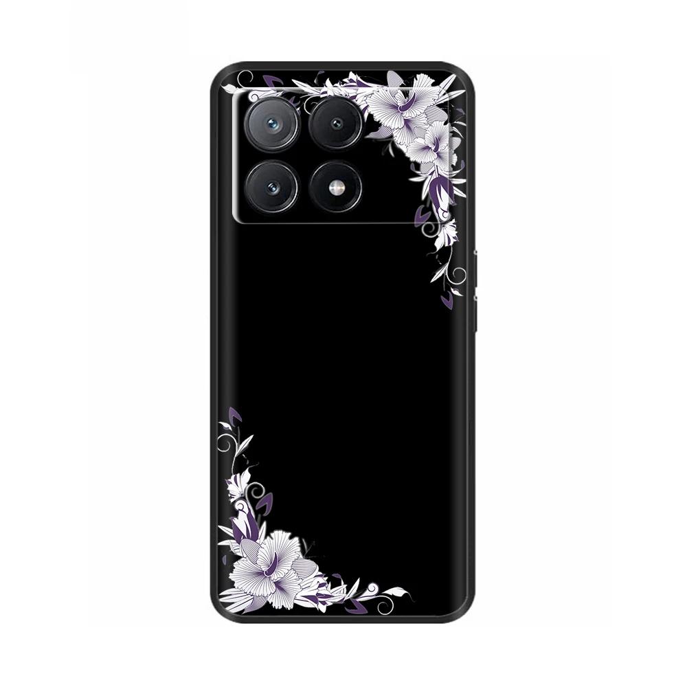 Чехол для телефона Poco X6 Pro Задняя крышка для Poco X6 Neo Pocox6 Pro 5G Мягкий черный силиконовый бампер Ударопрочный защитный корпус Чехлы