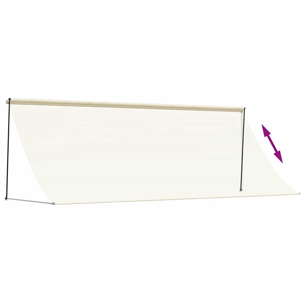 Retractable Awning Cream 350x150 cm Fabric and Steel