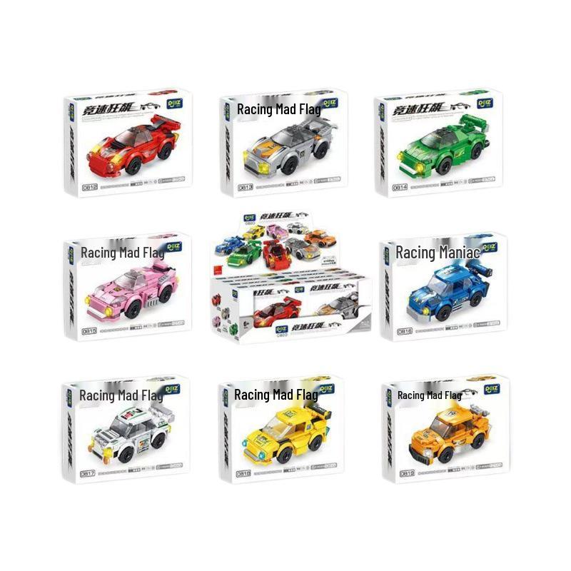 Образовательная модель гоночного автомобиля, совместимая с LEGO, игрушка из мини-строительных блоков