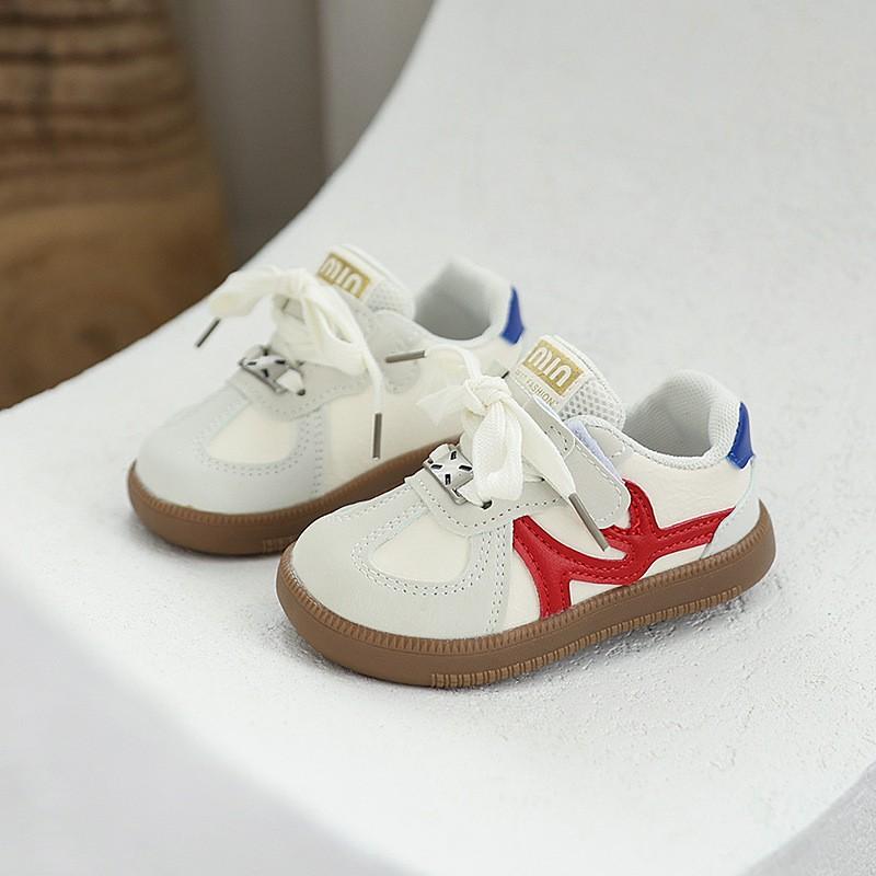 Kids Slip-On Casual Sneakers Boys Girls Soft Rubber Sole Lightweight PU Upper Toddler Low-Top Shoes