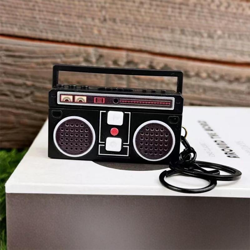 Мини-ретро-брелок-рекордер, который может записывать и воспроизводить музыку, забавная музыкальная шкатулка, подвеска, персонализированный подарок для пары