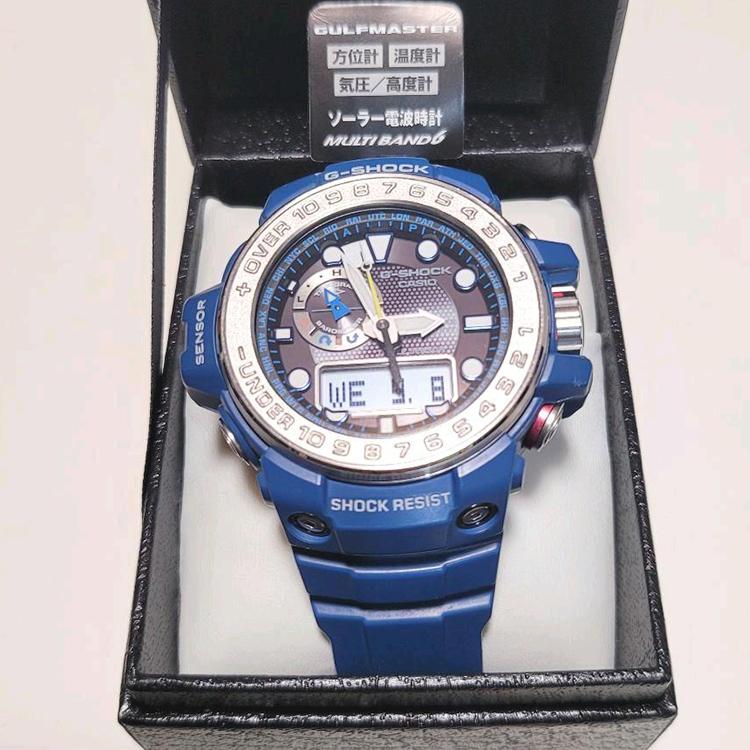 Casio Мужские часы с двойным дисплеем (жидкокристаллический/аналоговый) Серия Черные часы GWN-1000-2AER GWN-1000-2AER