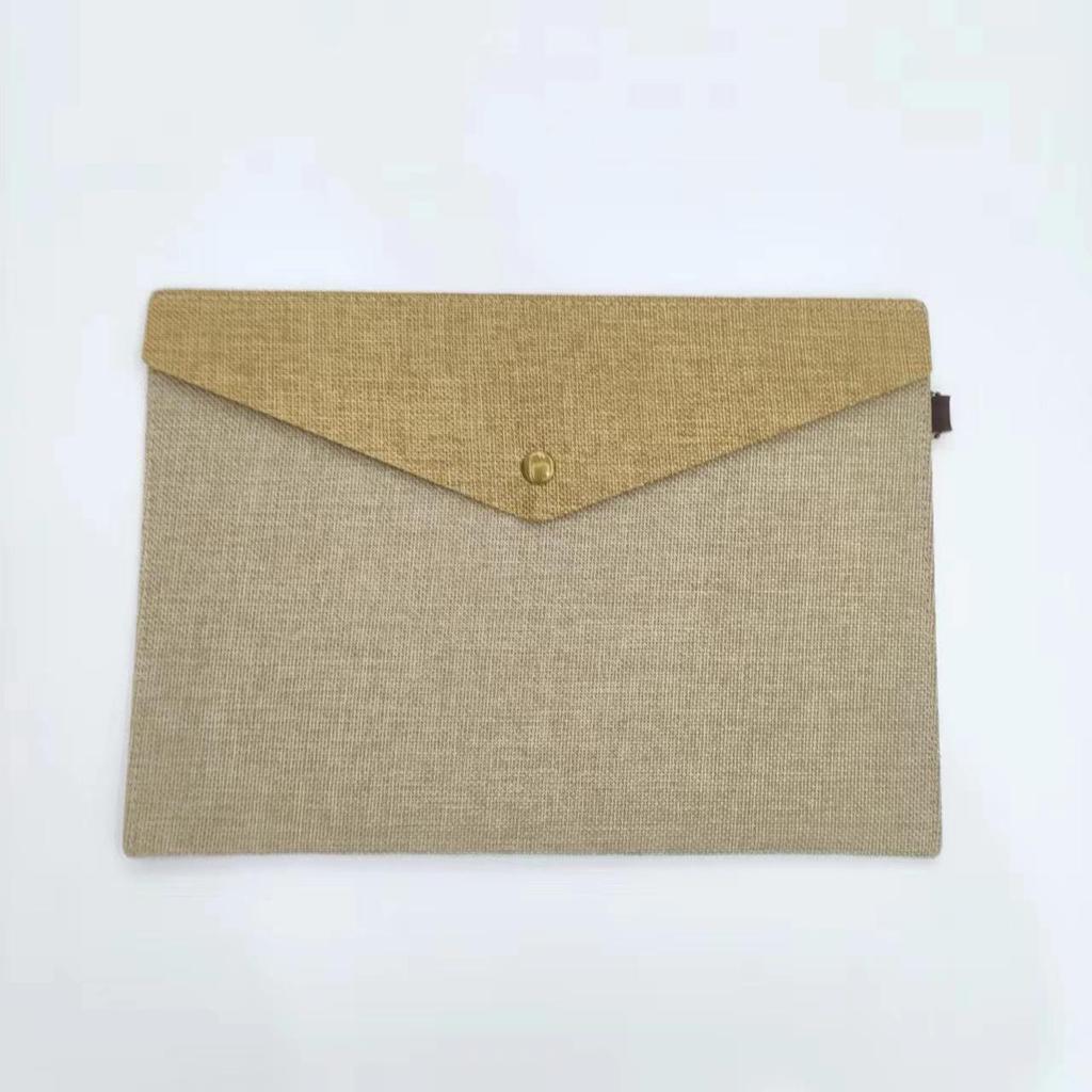 A4 Магнитная кнопка Лён-на ощупь Фетровая папка для файлов и набор канцелярских принадлежностей для офиса, совещаний или школы - Хранение документов A5