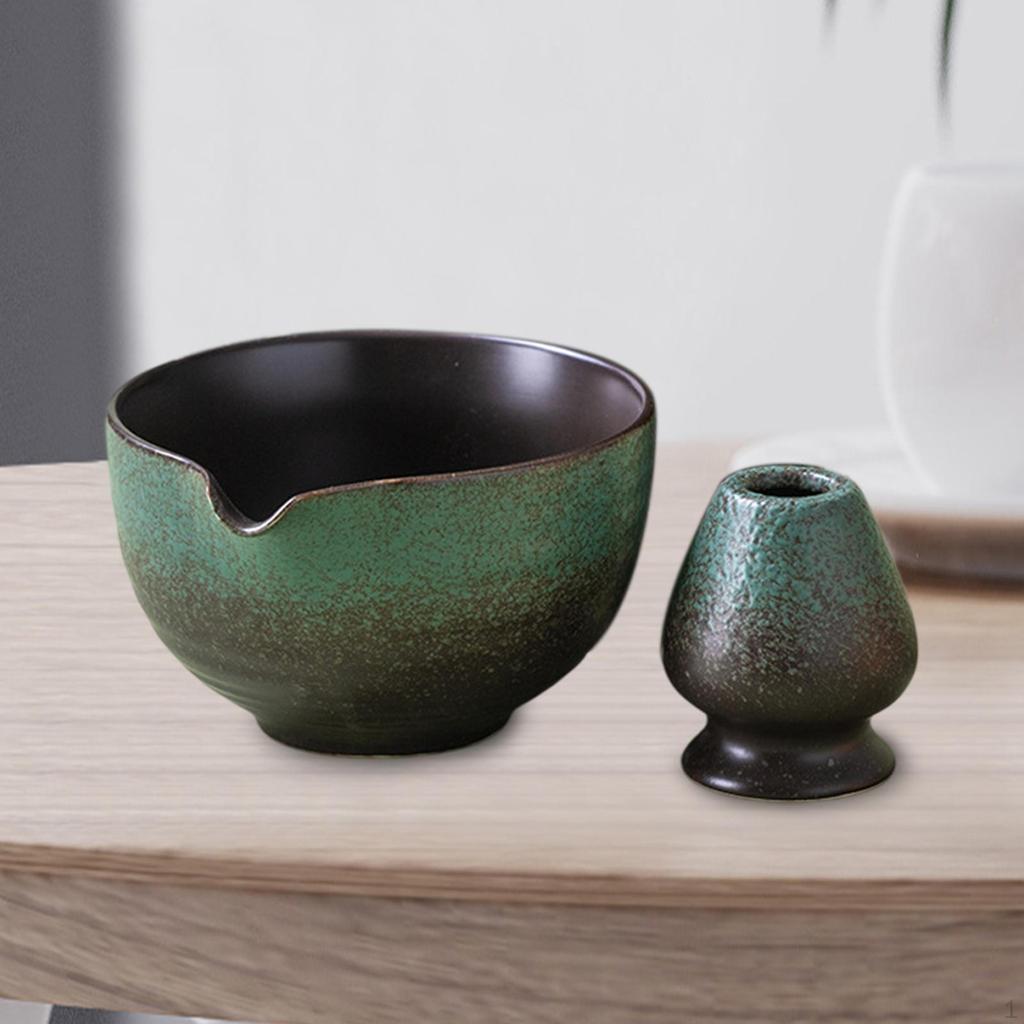 Японская миска для матча с венчиком, керамическая чашка объемом 430 мл для офиса, спальни