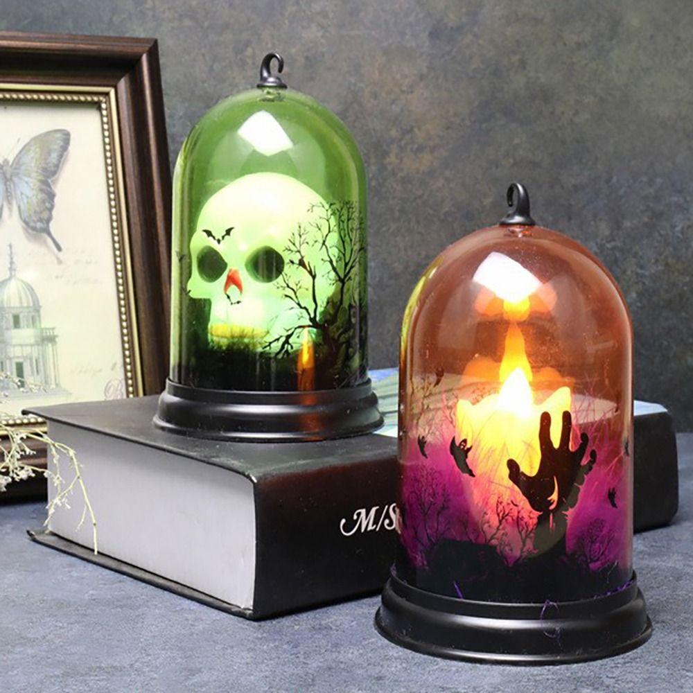 LED Halloween Pumpkin Lights Frightening Horror Prop Funny Skull Lamp