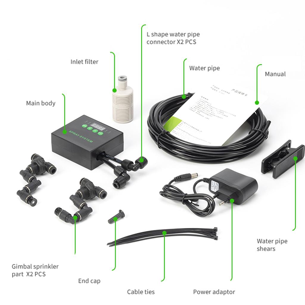 Reptiles Intelligent Sprays System Fogger Terrariums Humidifier Electronic Timer for Large Capacity Water Tanks