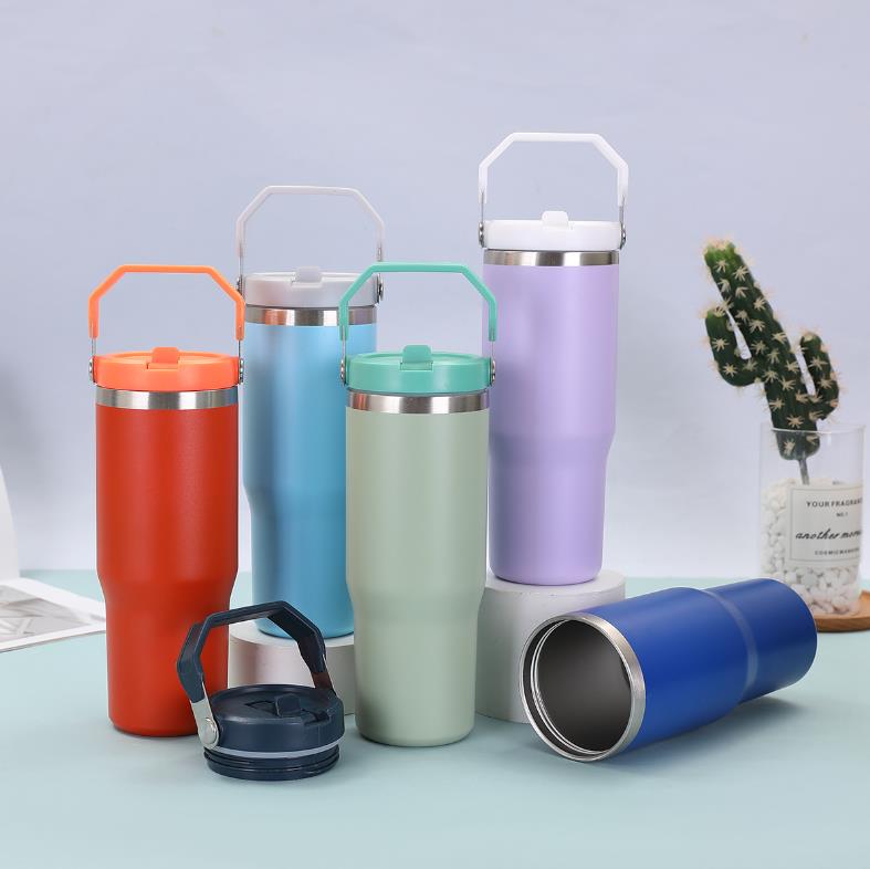 Термос из нержавеющей стали, кофейная чашка, портативная термокружка для путешествий и фитнеса, герметичная термос