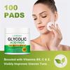 100 штук гликолевых дисков с витаминами B5, C и E - Без фталатов, без запаха, осветляющие хлопья для лица, пропитанные ниацинамидом и глицерином